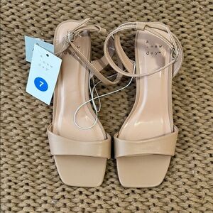 A New Day Women's Beige Strap Sandals